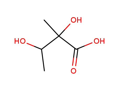 Molecular Structure of 14868-24-7 (2,3-dihydroxy-2-methylbutanoic acid)