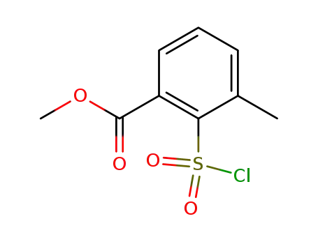Molecular Structure of 126535-26-0 (2-METHYL-6-METHOXYCARBONYL BENZENESULFONYL CHLORIDE)