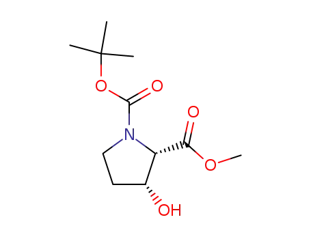 Molecular Structure of 130966-46-0 ((2S,3R)-1-tert-Butyl-2-methyl-3-hydroxypyrrolidine-1,2-dicarboxylate)