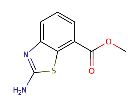 Molecular Structure of 209459-11-0 (7-Benzothiazolecarboxylicacid,2-amino-,methylester)