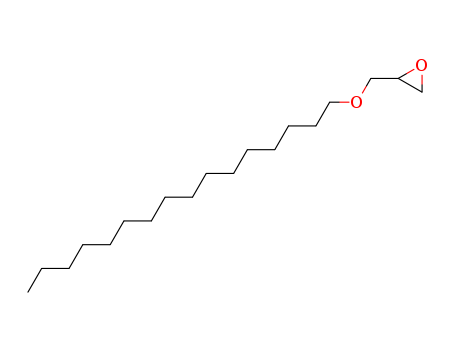 15965-99-8,GLYCIDYL HEXADECYL ETHER,Oxirane,[(hexadecyloxy)methyl]- (9CI); Propane, 1,2-epoxy-3-(hexadecyloxy)- (7CI,8CI);1,2-Epoxy-3-(hexadecyloxy)propane; Cetyl glycidyl ether; Glycidol a-cetyl ether; Glycidyl hexadecylether; Hexadecyl glycidyl ether; [(Hexadecyloxy)methyl]oxirane