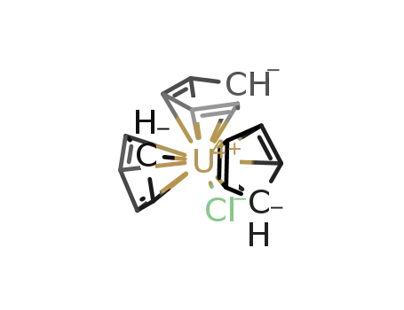 Molecular Structure of 1284-81-7 (Uranium, chlorotris(h5-2,4-cyclopentadien-1-yl)-)