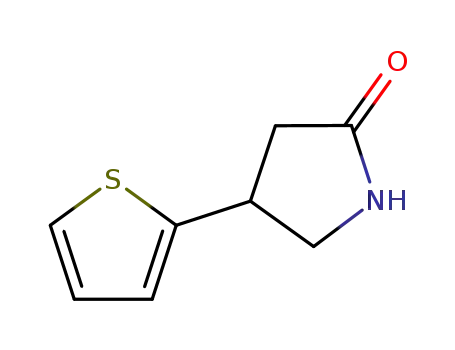 Molecular Structure of 88221-12-9 (2-Pyrrolidinone, 4-(2-Thienyl))