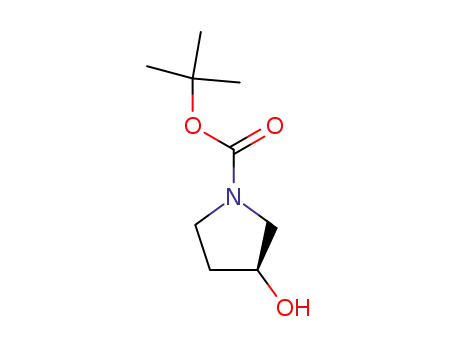 Molecular Structure of 83220-73-9 (1-Boc-(R)-(-)-3-Hydroxypyrrolidine)