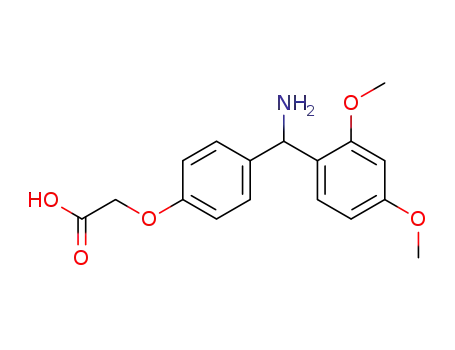 Molecular Structure of 142115-01-3 (Acetic acid, [4-[amino(2,4-dimethoxyphenyl)methyl]phenoxy]-)