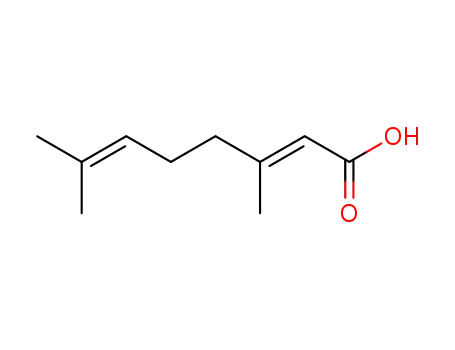 Molecular Structure of 4698-08-2 (2,6-Octadienoic acid, 3,7-dimethyl-, (E)-)