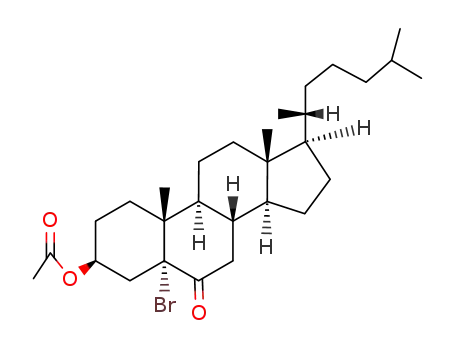 Molecular Structure of 14956-20-8 (5-bromo-6-oxocholestan-3-yl acetate)