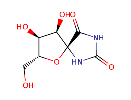 130607-26-0,hydantocidin,6-Oxa-1,3-diazaspiro[4.4]nonane-2,4-dione,8,9-dihydroxy-7-(hydroxymethyl)-, [5S-(5a,7a,8b,9b)]-; (+)-Hydantocidin; Hydantocidin