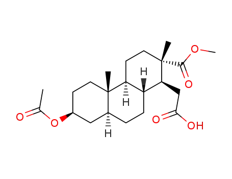 Molecular Structure of 10022-25-0 (1-Phenanthreneaceticacid, 7-(acetyloxy)tetradecahydro-2-(methoxycarbonyl)-2,4b-dimethyl-, [1S-(1a,2b,4ab,4ba,7a,8ab,10aa)]- (9CI))