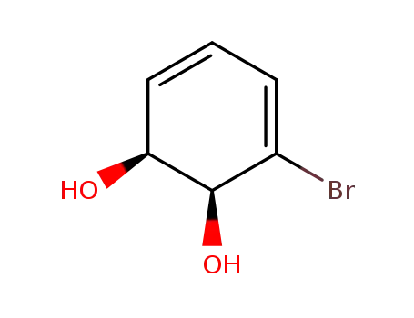 Molecular Structure of 130792-45-9 ((1S-cis)-3-Bromo-3,5-cyclohexadiene-1,2-diol)