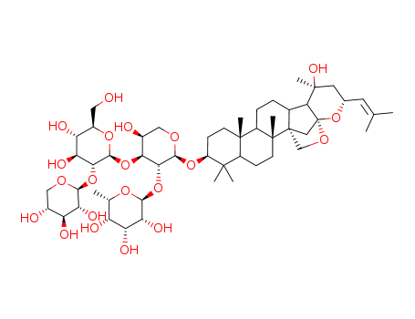 (3beta,16beta,23R)-16,23:16,30-Diepoxy-20-hydroxydammar-24-en-3-yl O-6-deoxy-alpha-D-galactopyranosyl-(1-2)-O-[O-beta-D-xylopyranosyl-(1-2)-beta-D-glucopyranosyl-(1-3)]-alpha-L-arabinopyranoside