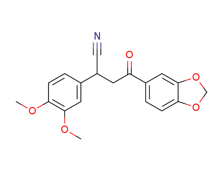 Molecular Structure of 54022-58-1 (4-(1,3-benzodioxol-5-yl)-2-(3,4-dimethoxyphenyl)-4-oxobutanenitrile)