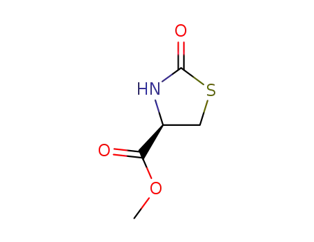 Molecular Structure of 127761-77-7 ((R)-methyl 2-oxothiazolidine-4-carboxylate)