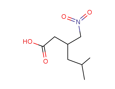 Molecular Structure of 181289-21-4 (5-methyl-3-(nitromethyl)hexanoic acid)