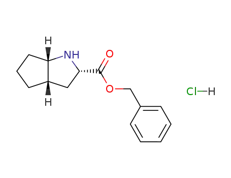 Molecular Structure of 138877-09-5 ((R,R,R)-2-Azabicyclo[3.3.0]octane-3-carboxylic Acid Benzyl Ester Hydrochloride Salt)