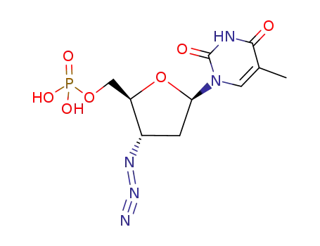 Molecular Structure of 29706-85-2 (3'-AZIDO-2',3'-DIDEOXY-THYMIDINE-5'-MONOPHOSPHATE, SODIUM SALT)
