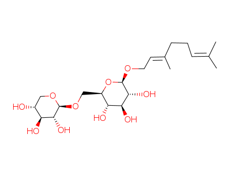 b-D-Glucopyranoside,(2E)-3,7-dimethyl-2,6-octadien-1-yl 6-O-b-D-xylopyranosyl-