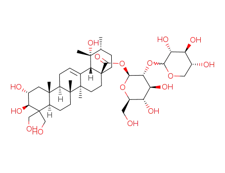 Urs-12-en-28-oic acid,2,3,19,23,24-pentahydroxy-, 2-O-b-D-xylopyranosyl-b-D-glucopyranosyl ester, (2a,3b)- (9CI)