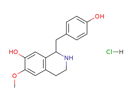 7-Isoquinolinol,
1,2,3,4-tetrahydro-1-[(4-hydroxyphenyl)methyl]-6-methoxy-,
hydrochloride