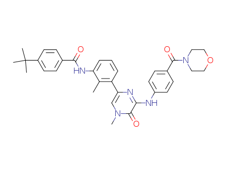 CGI1746;N-[3-[4,5-dihydro-4-methyl-6-[[4-(4-morpholinylcarbonyl)phenyl]amino]-5-oxopyrazinyl]-2-methylphenyl]-4-(1,1-dimethylethyl)-benzamide
