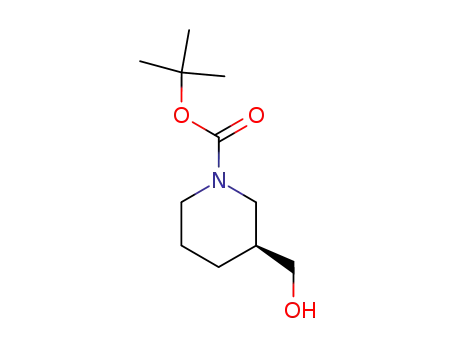 Molecular Structure of 140695-84-7 ((S)-1-Boc-3-(hyroxymethyl)piperidine)