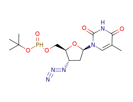 Molecular Structure of 322684-70-8 (Thymidine, 3'-azido-3'-deoxy-, 5'-(1,1-dimethylethyl phosphonate))