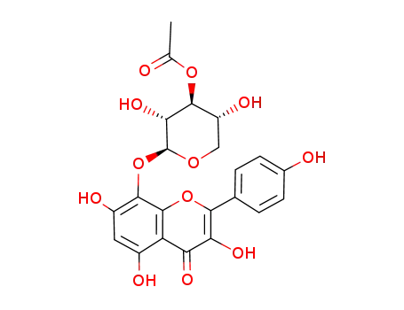 Molecular Structure of 68385-35-3 (herbacetin 8-(3''-O-acetylxyloside))