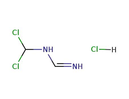 Molecular Structure of 76085-56-8 (Methanimidamide, N-(dichloromethyl)-, monohydrochloride)