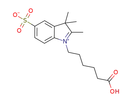 Molecular Structure of 146368-08-3 (1-(5-Carboxypentyl)-2,3,3-trimethyl-3H-indol-1-ium-5-sulfonate)