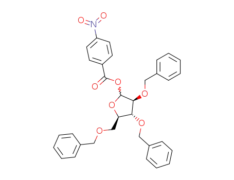 Molecular Structure of 52522-49-3 (2,3,5-tri-O-benzyl-1,0-(4-nitrobenzoyl)-D-arabinofuranose)