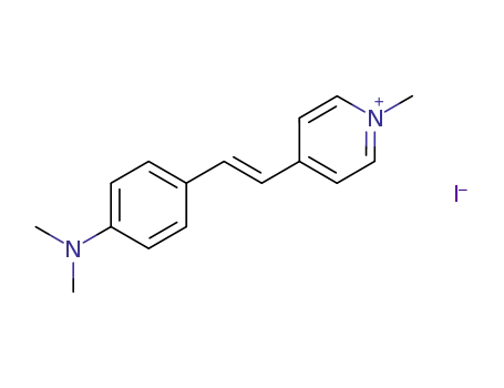 Molecular Structure of 959-81-9 (4-(4-(DIMETHYLAMINO)STYRYL)-N-METHYLPYRIDINIUM IODIDE)