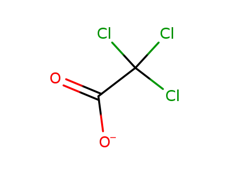 Molecular Structure of 14357-05-2 (Acetic acid,2,2,2-trichloro-, ion(1-))