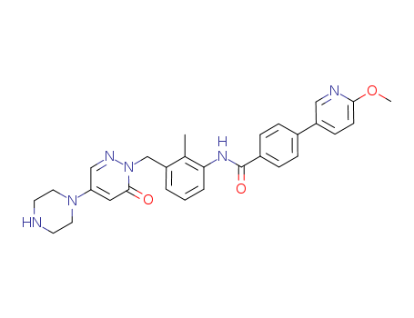 4-(6-Methoxy-3-pyridyl)-N-[2-methyl-3-[(6-oxo-4-piperazin-1-yl-pyridazin-1-yl)methyl]phenyl]benzamide