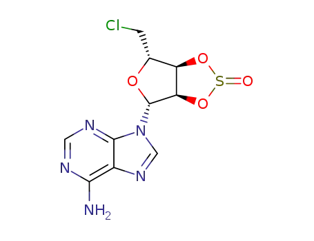 Molecular Structure of 662131-88-6 (5'-chloro-5'-deoxy-2',3'-O-sulfinyladenosine)