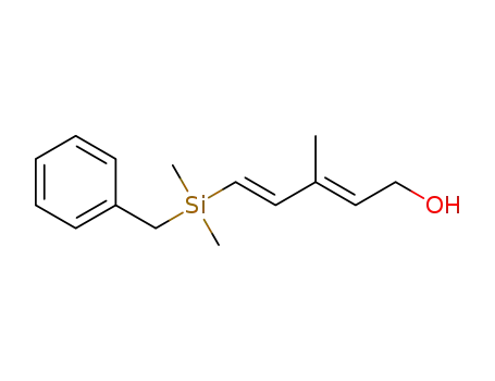 Molecular Structure of 1430344-83-4 ((2E,4E)-5-(benzyldimethylsilyl)-3-methylpenta-2,4-dien-1-ol)