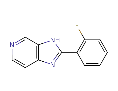 Molecular Structure of 89075-43-4 (3H-IMidazo[4,5-c]pyridine, 2-(2-fluorophenyl)-)