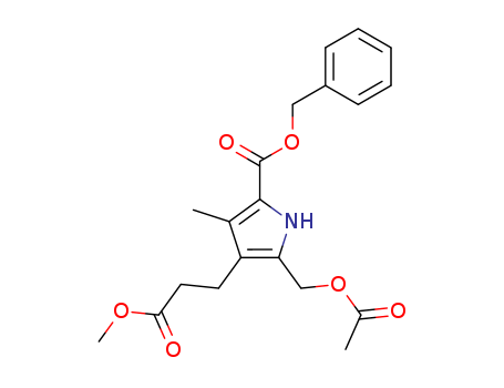 1H-Pyrrole-3-propanoic acid, 2-[(acetyloxy)methyl]-4-methyl-5-[(phenylmethoxy)carbonyl]-, methyl ester