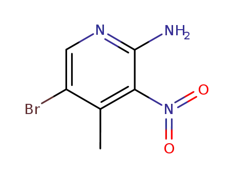 Molecular Structure of 100367-40-6 (2-Amino-5-bromo-4-methyl-3-nitropyridine)