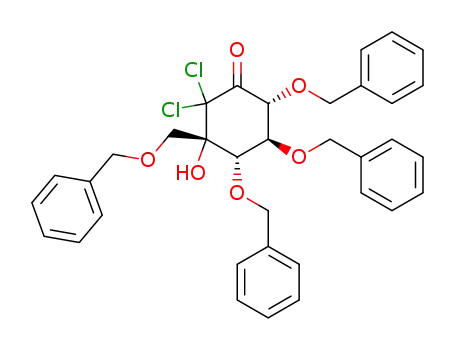 (1S)-(1(OH),2,4/1,3)-2,3,4-Tri-O-benzyl-1-C-<(benzyloxy)methyl>-6,6-dichloro-5-oxo-1,2,3,4-cyclohexanetetrol