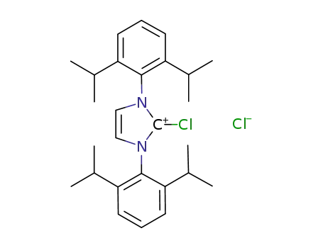 Molecular Structure of 1228185-09-8 (2-Chloro-1,3-bis(2,6-diisopropylphenyl)-1H-imidazol-3-ium chloride)