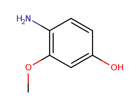 Molecular Structure of 61638-01-5 (4-Amino-3-methoxyphenol)