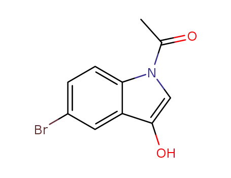 Molecular Structure of 114165-30-9 (1-ACETYL-5-BROMO-3-HYDROXYINDOLE)