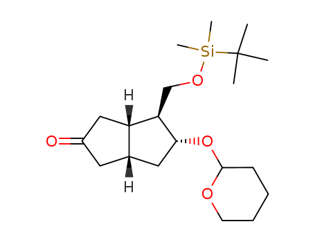 2(1H)-Pentalenone,4-[[[(1,1-dimethylethyl)dimethylsilyl]oxy]methyl]hexahydro-5-[(tetrahydro-2H-pyran-2-yl)oxy]-,[3aS-(3aa,4a,5b,6aa)]- (9CI)