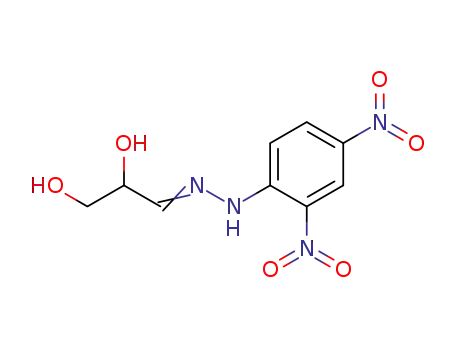 Molecular Structure of 38996-31-5 ((3E)-3-[2-(2,4-dinitrophenyl)hydrazinylidene]propane-1,2-diol)