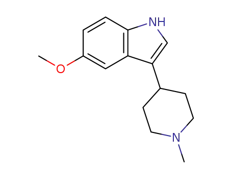 Molecular Structure of 111963-87-2 (5-METHOXY-3-(1-METHYL-4-PIPERIDINYL)INDOLE)