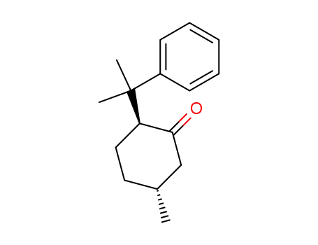 Molecular Structure of 97371-54-5 ((-)-(2S,5R)-5-Methyl-2-(1-methyl-1-phenylethyl)cyclohexanon)