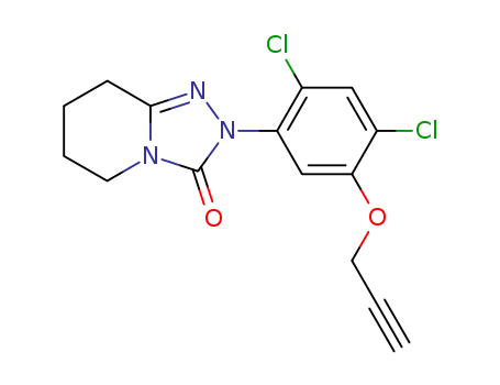 8-(2,4-dichloro-5-prop-2-ynoxy-phenyl)-1,7,8-triazabicyclo[4.3.0]non-6-en-9-one