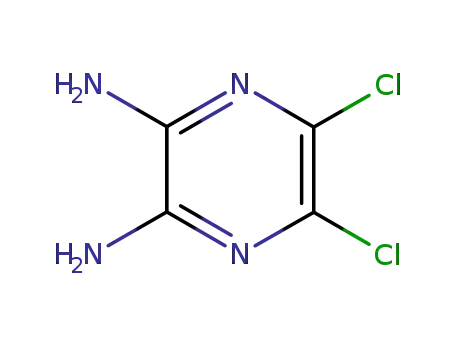 Molecular Structure of 13484-57-6 (5,6-dichloropyrazine-2,3-diamine)