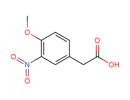 Molecular Structure of 63304-80-3 ((4-METHOXY-3-NITROPHENYL)ACETIC ACID)