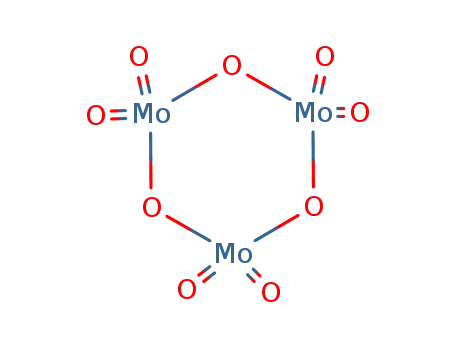 Molecular Structure of 12163-83-6 (1,3,5-trioxa-2$l^{6},4$l^{6},6$l^{6}-trimolybdacyclohexane 2,2,4,4,6,6-hexaoxide)